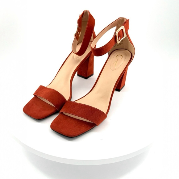 C Comfort EST 1946 Shoes - NWOB C Comfort Est 1946 Women’s Rust Suede Block Heel Sandals Size 11